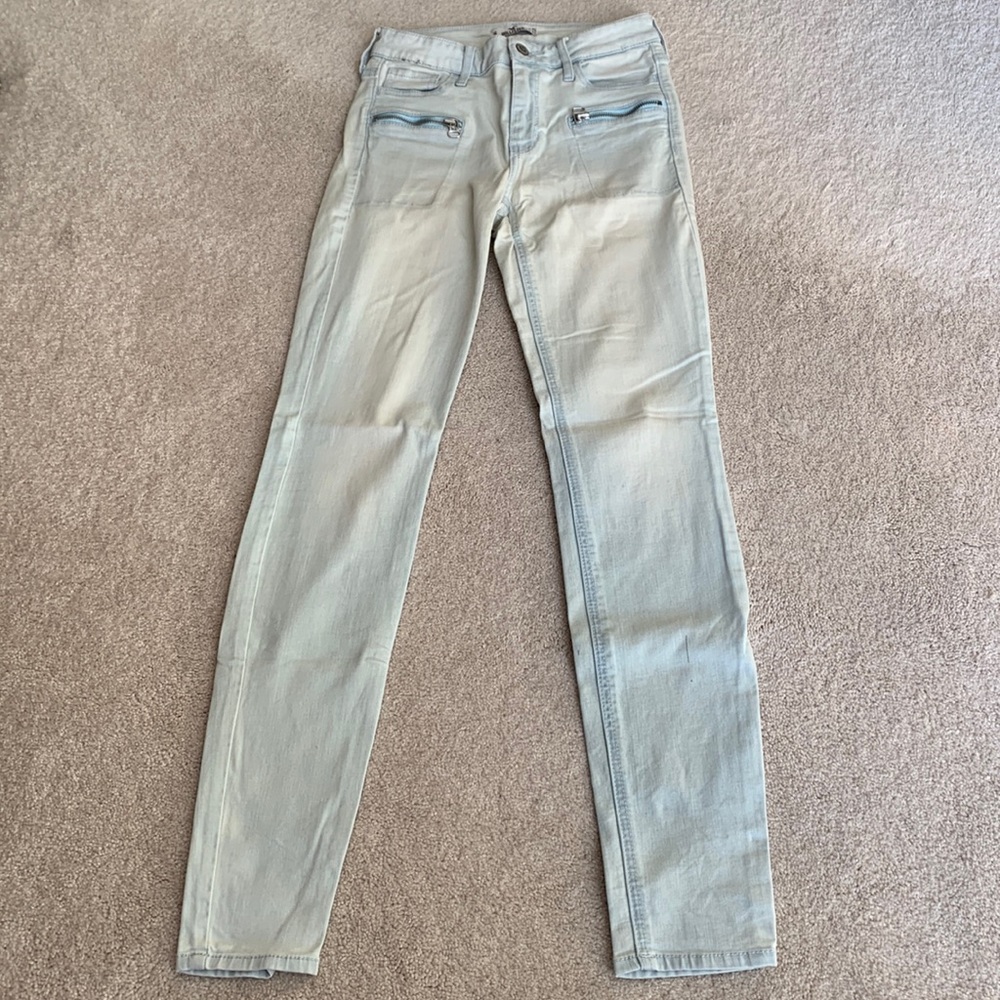 Faded Blue Hollister Stretch Skinny Jeans